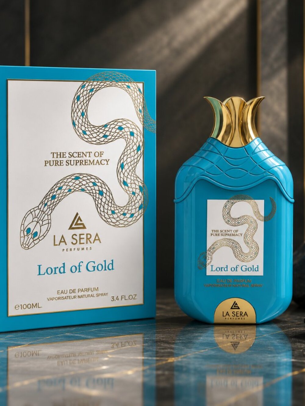 La Sera Lord Of Gold Eau Da Parfum For Men 100ML 3.4 Oz